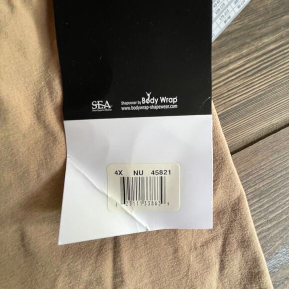 BODY WRAP Tan Beige Long Line Shaper Minimizer Slimming SZ 4X C101585 - Picture 6 of 11